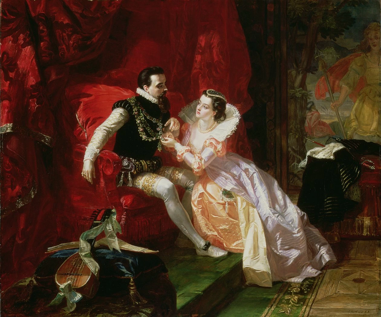 Leicester e Amy Robsart a Cumnor Hall, 1866